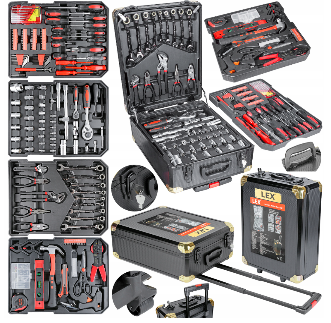 Набір інструментів 186 од. у валізі LEX LXSS186