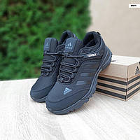 Мужские зимние кроссовки Adidas Terrex (чёрные) удобные стильные термо кроссы О4051 house
