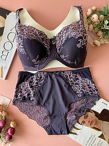 80F Комплект жіночої нижньої білизни великого розміру Lanny Mode фіолетовий