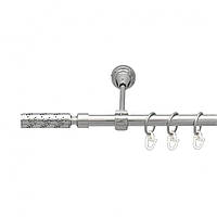 Карниз Orvit Оприлия металлический однорядный открытый ГЛАДКАЯ труба кольцо металлическое Хром 16 мм 160 см