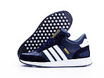 Чоловічі зимові кросівки Adidas INIKI mid Winter (сині з білим) теплі практичні кроси з хутром К14498топ, фото 5