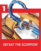Моторизований Трек Хот Вілс Жало скорпіона Hot Wheels Monster Trucks Scorpion Raceway Boosted Set, фото 5