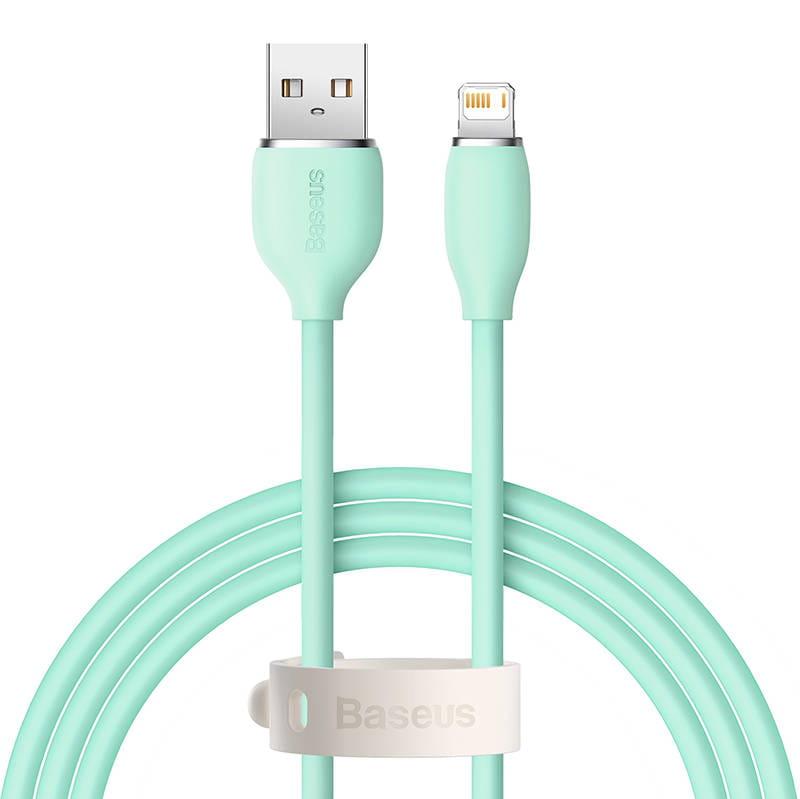 Кабель зарядный Baseus USB - Lightning Jelly 2.4A 2 м Green (CAGD000106)