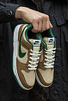Чоловічі кросівки Nike SB Dunk Beige Green (бежеві з зеленим) яскраві молодіжні осінні кеди I1355топ, фото 2