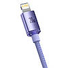 Кабель зарядний Baseus USB C — Lightning Crystal Shine Series 20 Вт 2 м Purple (CAJY000305), фото 3