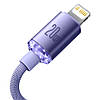 Кабель зарядний Baseus USB C — Lightning Crystal Shine Series 20 Вт 2 м Purple (CAJY000305), фото 5