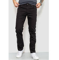 Черные мужские джинсы теплые на флисе черного цвета