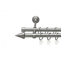 Карниз Orvit Конус металлический двухрядный открытый ГЛАДКАЯ труба кольцо металлическое Нержавеющая Сталь