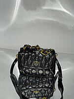 Женская сумка Guess Triana Flap Shoulder Bag Black (чёрная) стильная сумочка на длинном ремне KIS99058 тренд