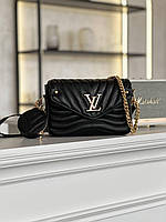 Женская сумка Louis Vuitton New Wave Multi Pochette Black (чёрная) изящная вместительная сумка torba0008 vkros