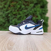 Мужские кроссовки Nike AIR Monarch (черно-белые) модные демисезонные кроссовки 11077 Найк тренд