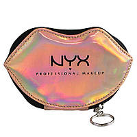 Косметичка - Nyx Rose Gold Lips Vinyl Shiny Makeup Small Bag на молнии