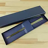 Палички для їжі/суші з неіржавкої сталі 304 у подарунковому пакованні, фото 5