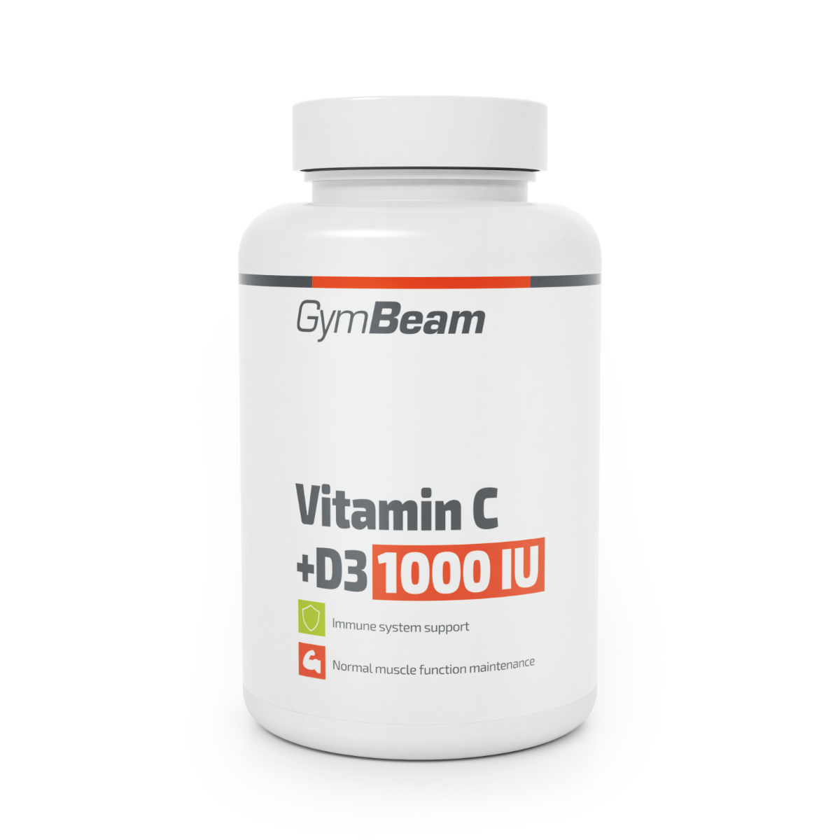 (уцінка термін по 3,25) Вітамін С + Д3 GymBeam Vitamin C + D3 1000 IU 90 капс.