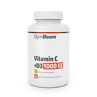 Витамин С + Д3 GymBeam Vitamin C + D3 1000 IU 90 капс.