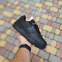 Женские зимние кроссовки Nike Air Force 1 Shadow (черные) модные повседневные форсы 3645 Найк тренд