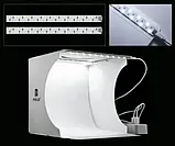Фотобокс Puluz PU5022 24*23*22см, 2 LED стрічки, 6 фонів (лайтбокс, куб), фото 5