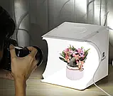 Фотобокс Puluz PU5022 24*23*22см, 2 LED стрічки, 6 фонів (лайтбокс, куб), фото 7