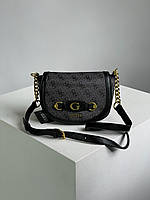Женская сумка Guess Izzy Quattro G Mini Crossbody Bag Grey (серая) красивая модная сумочка KIS99053 vkros