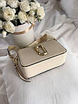 Жіноча сумка Marc Jacobs Beige (бежева) маленька молодіжна стильна сумочка AS405топ, фото 4