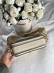 Жіноча сумка Marc Jacobs Beige (бежева) маленька молодіжна стильна сумочка AS405топ, фото 7