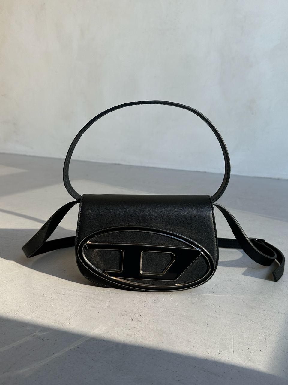 Жіноча сумка Diesel 1dr Black (чорна) стильна модна розкішна сумочка AS441топ, фото 1