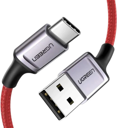 Кабель зарядний Ugreen USB Type A — USB Type C Aluminium Alloy Cable 6 A 1 м Red (US505)
