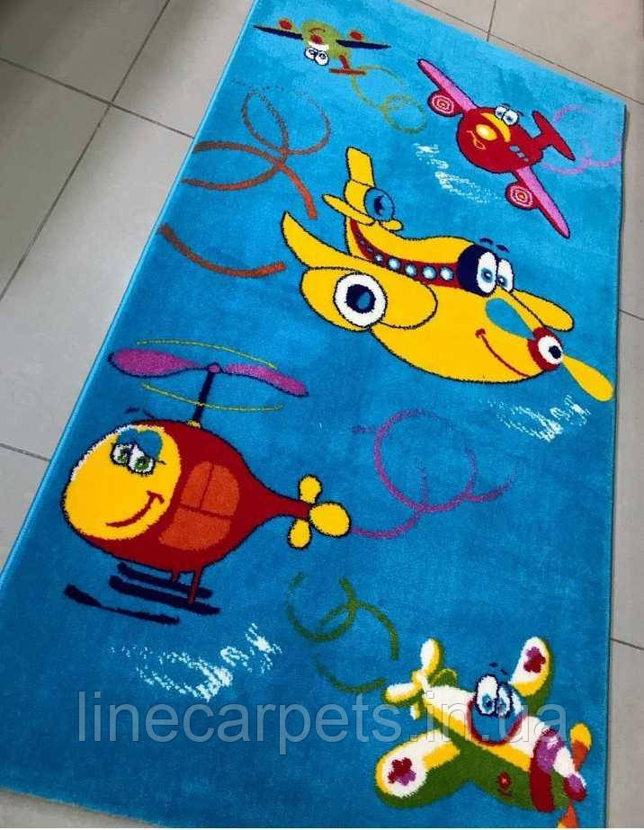Дитячий килим з літачком BABY 2055 MAVI, фото 1