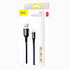 Кабель зарядний Baseus USB — Lightning shaped Light Intelligent Power-off Cable 2.4 A 1 м Blue (CALCD-03), фото 4