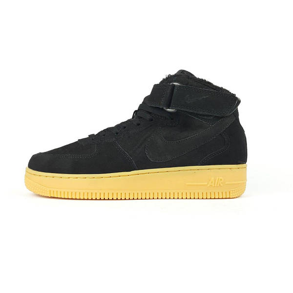 Nike air force 1 mid black suede best sale
