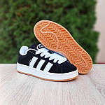 Чоловічі кросівки Adidas CAMPUS (чорні) спортивні повсякденні зимові кросівки 4030 Адідастоп, фото 8