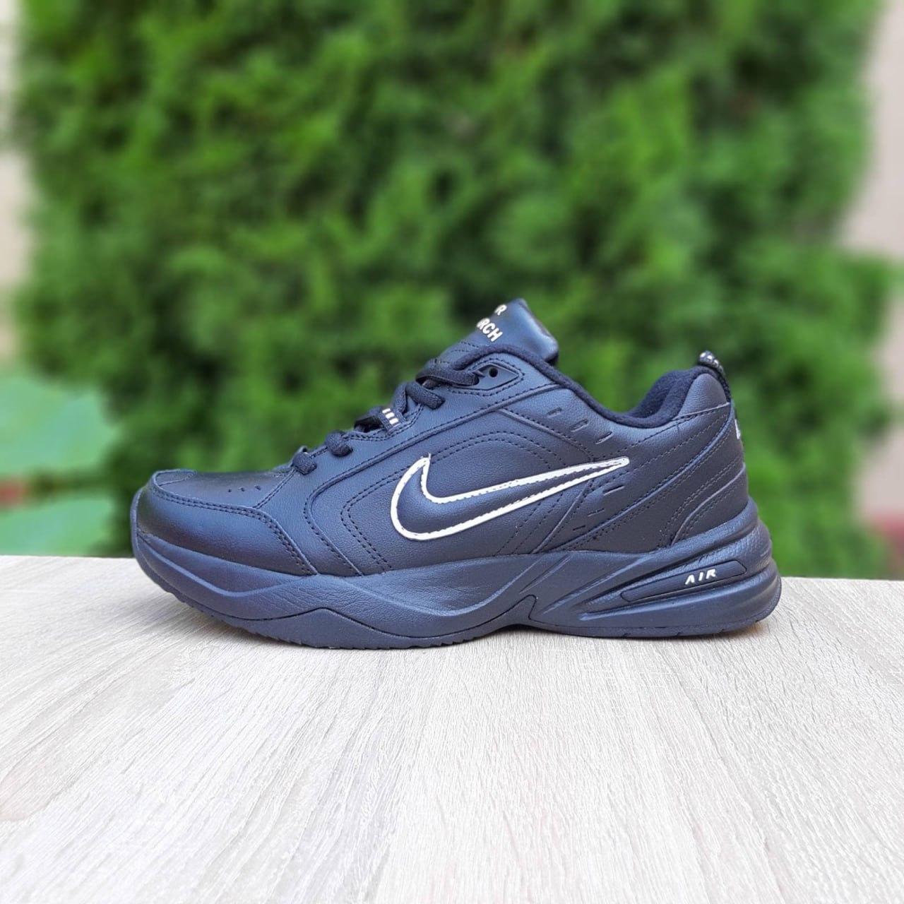 Чоловічі зимові кросівки Nike AIR Monarch (чорні) модні повсякденні кроси 3918 Найктоп, фото 1