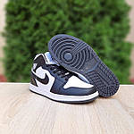 Чоловічі зимові кросівки Nike AIR Jordan 1 (білі з чорним) модні повсякденні кроси 4031 Найктоп, фото 8
