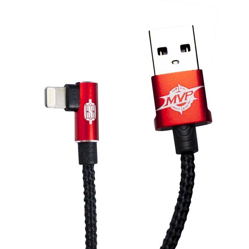 Кабель зарядний Baseus USB — Lightning кутовий MVP Elbow 2.0 A 1 м Red (CALMVP-09)