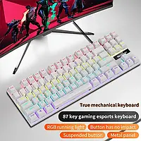 Игровая Механическая Клавиатура SKYLION K87 с Подсветкой Клавиш RGB Біла