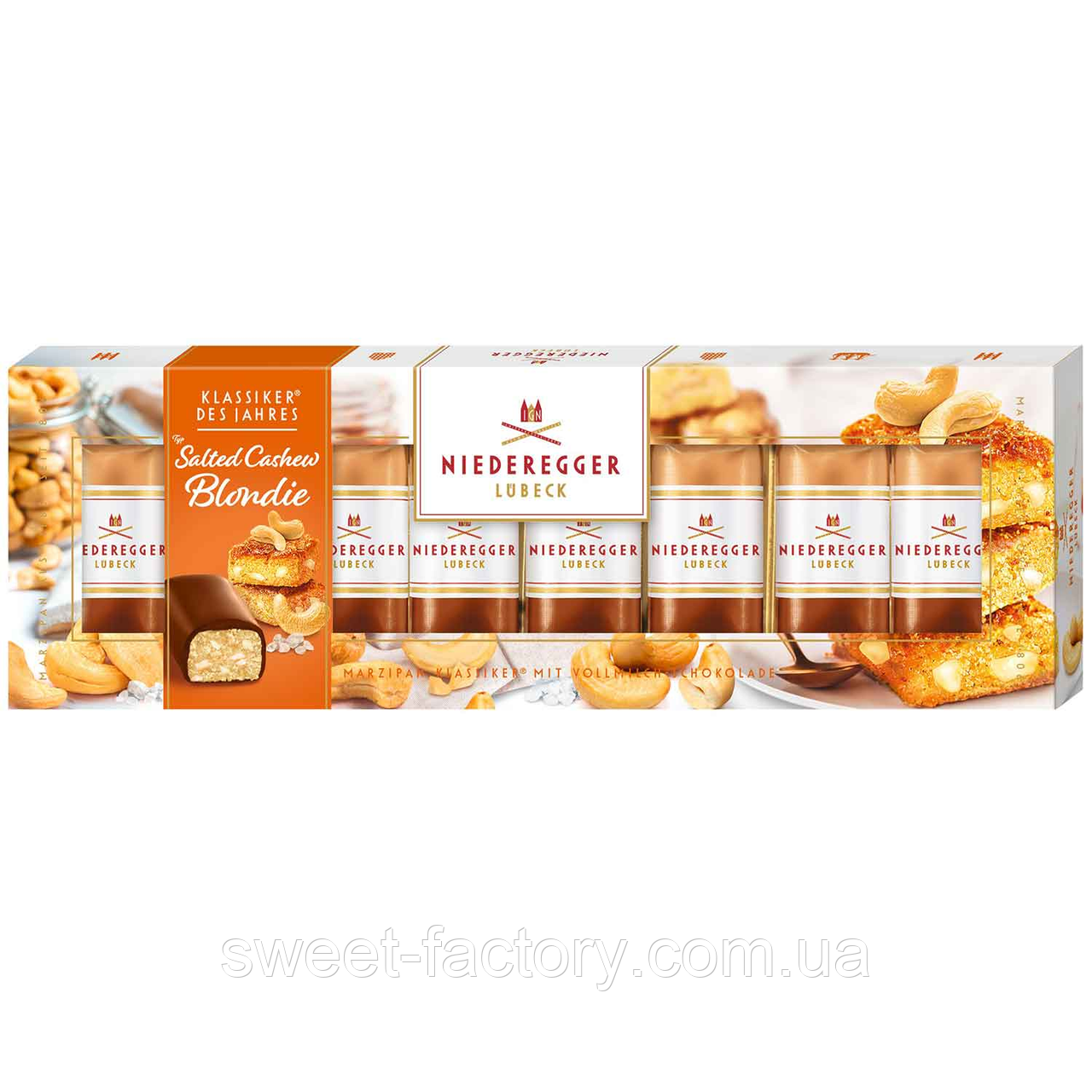 Марципан Niederegger Marzipan Klassiker Salted Cashew Blondie 100g, фото 1