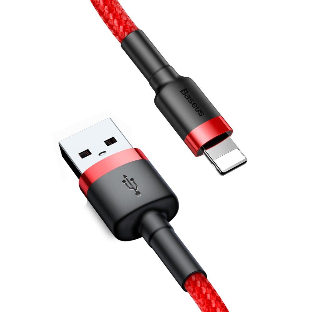 Кабель зарядний Baseus USB — Lightning Cafule QC3.0 2 A 3 м Red (CALKLF-R09)