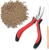 Набор инструментов для наращивания волос Vlasy, профессиональные инструменты с плоскогубцами для наращивания