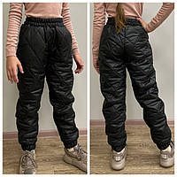 Подростковые теплые стеганные штаны на синтепоне, размеры на рост 140, 146, 152, 158