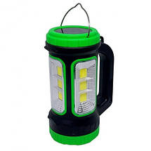 Ліхтар переносний 818C-3W+COB, power bank, вбудований акумулятор, сонячна батарея, ЗУ microUSB, фото 3