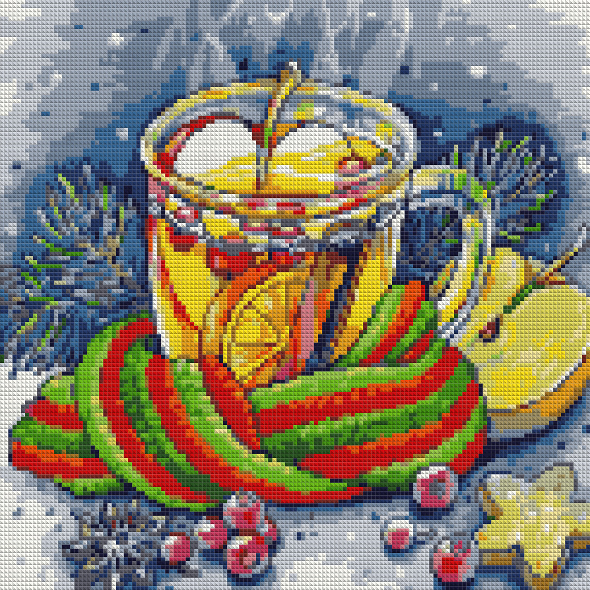 Алмазна мозаїка SANTI Ароматний чай 40*40см на підрамнику, фото 1