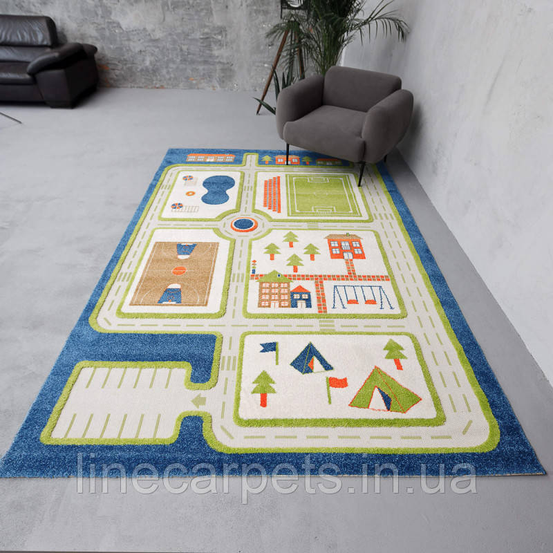 Килим  дороги FULYA 8C44B cream-blue, фото 1