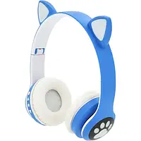 Накладные наушники Voltronic YR-28 Blue White Cat Ear