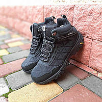 Зимние черные высокие мужские ботинки Merrell Tracking