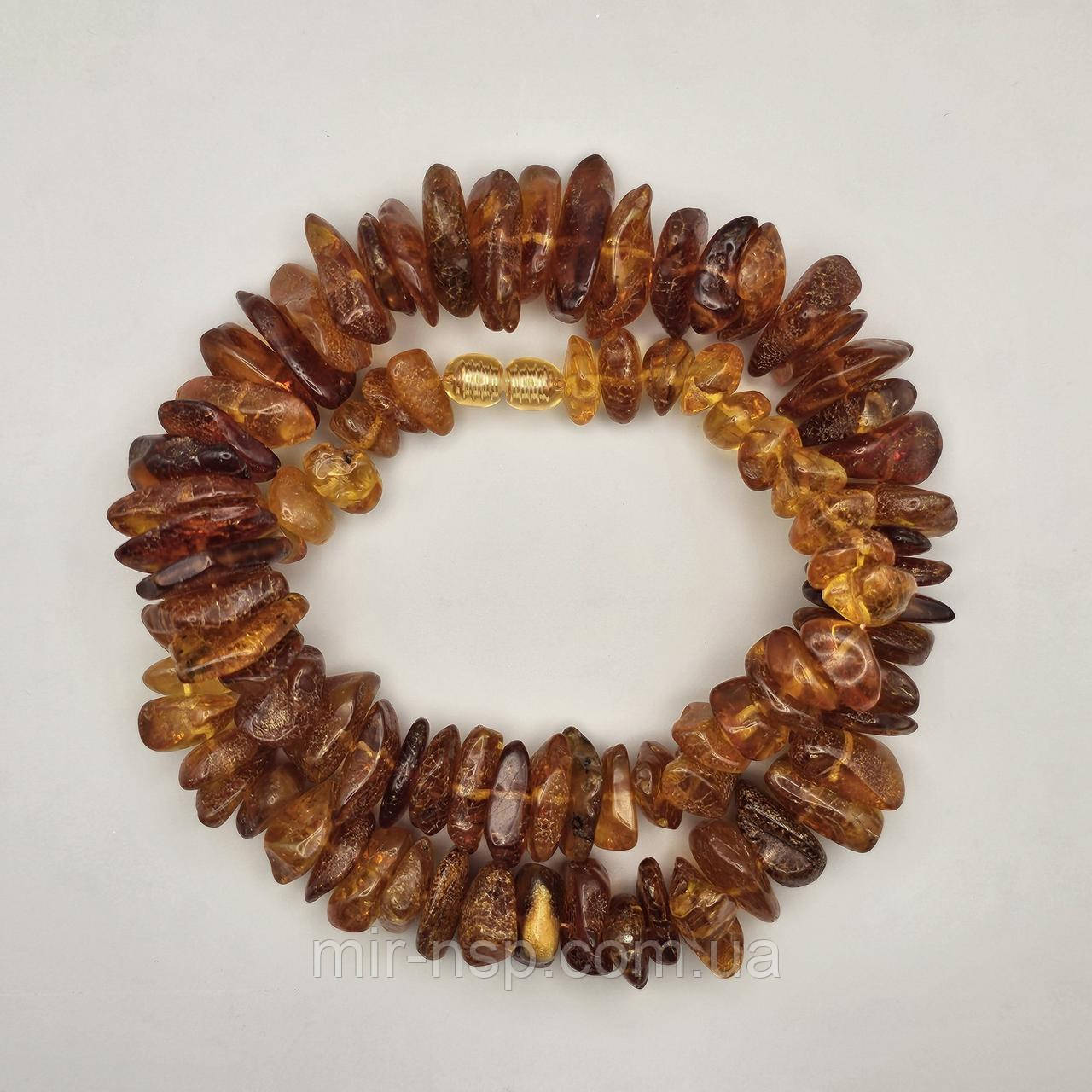 Намисто 100% натуральний бурштин (не прес, не плавка) вага 54г довжина 50 см, фото 1