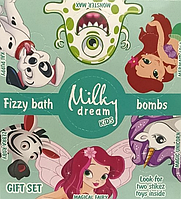 Дитячий подарунковий набір Milky Dream Kids з бомбочками для ванн 7 шт. х 75 г
