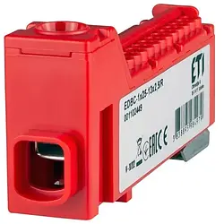 Блок розподілу живлення ETI EDBC-1x25-13x2, 5/R Red 63A, 1000V AC/1500V DC, IN: 1x25, OUT: 13x2,5