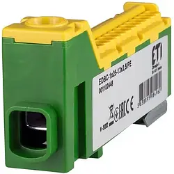 Блок розподілу живлення ETI EDBC-1x25-13x2, 5/PE Green Yellow 63A, 1000V AC/1500V DC, IN: 1x25, OUT: 13x2,5