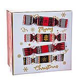 Набір новорічних подарункових коробок "Дід Мороз і Сніговик" 3 шт. (20х20х9,5 см), фото 3