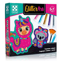 Набор для творчества "Glitter Art Блестящие зверята" Vladi Toys VT4501-11, 5 флаконов с глиттерами, Vse-detyam